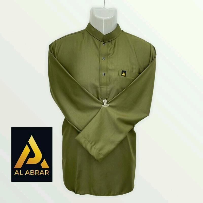 Kurta Lelaki Dewasa ( Berkolar + plain ) kain 100% cotton READY STOCK ( S & 3XL ) Sleeve 0