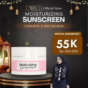 Byzoe DNA Salmon Sunscreen and Moisturizing SPF 45PA+++Barrier Repair and Protection Glowing  Brightening Ceramide Extract Mencerahkan Facial Niacinamide Perawatan Wajah