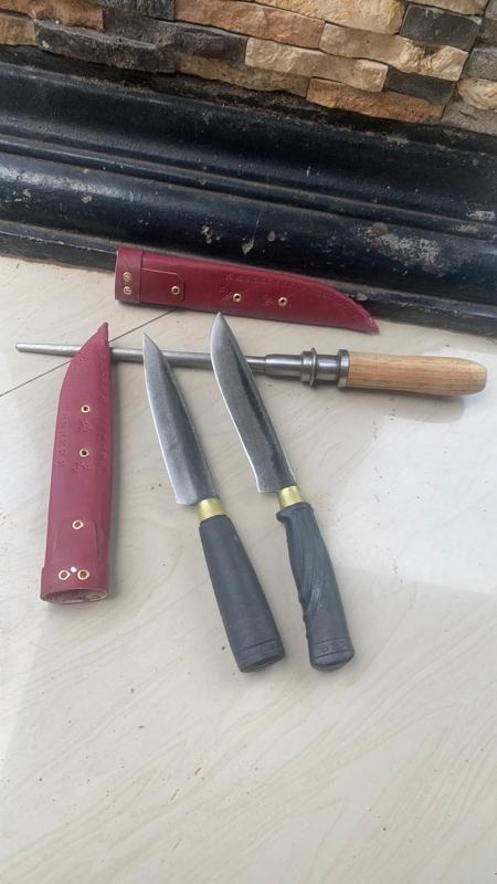Product Introduction of 2 pisau baja Hss arkote & 1pcs stik asah kristal  Kitchenware Dapur Daging 8
