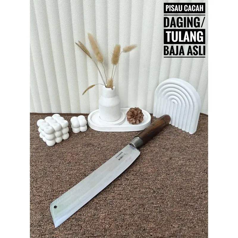 Pisau Cacah Daging/Sayur Bahan Baja Pir Asli Super tajam Ukuran 38 Cm Tebal 3 mm Kitchenware 1
