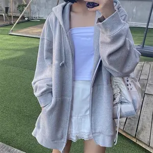 Oversize Hoodie Polos Zipper Jaket Switer Wanita Korea Dupe Carla By Libra