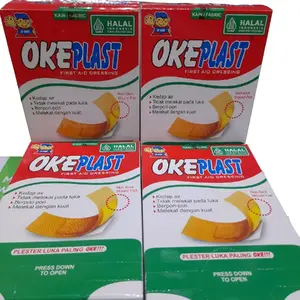 Oke plaster box / okeplast / oke plast / okeplaster isi 100 skripsi 19x64 mm