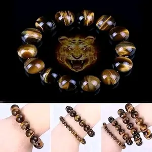 Gelang tiger eye nempel magnet asli natural biduri sepah Bracelets Batu Akik