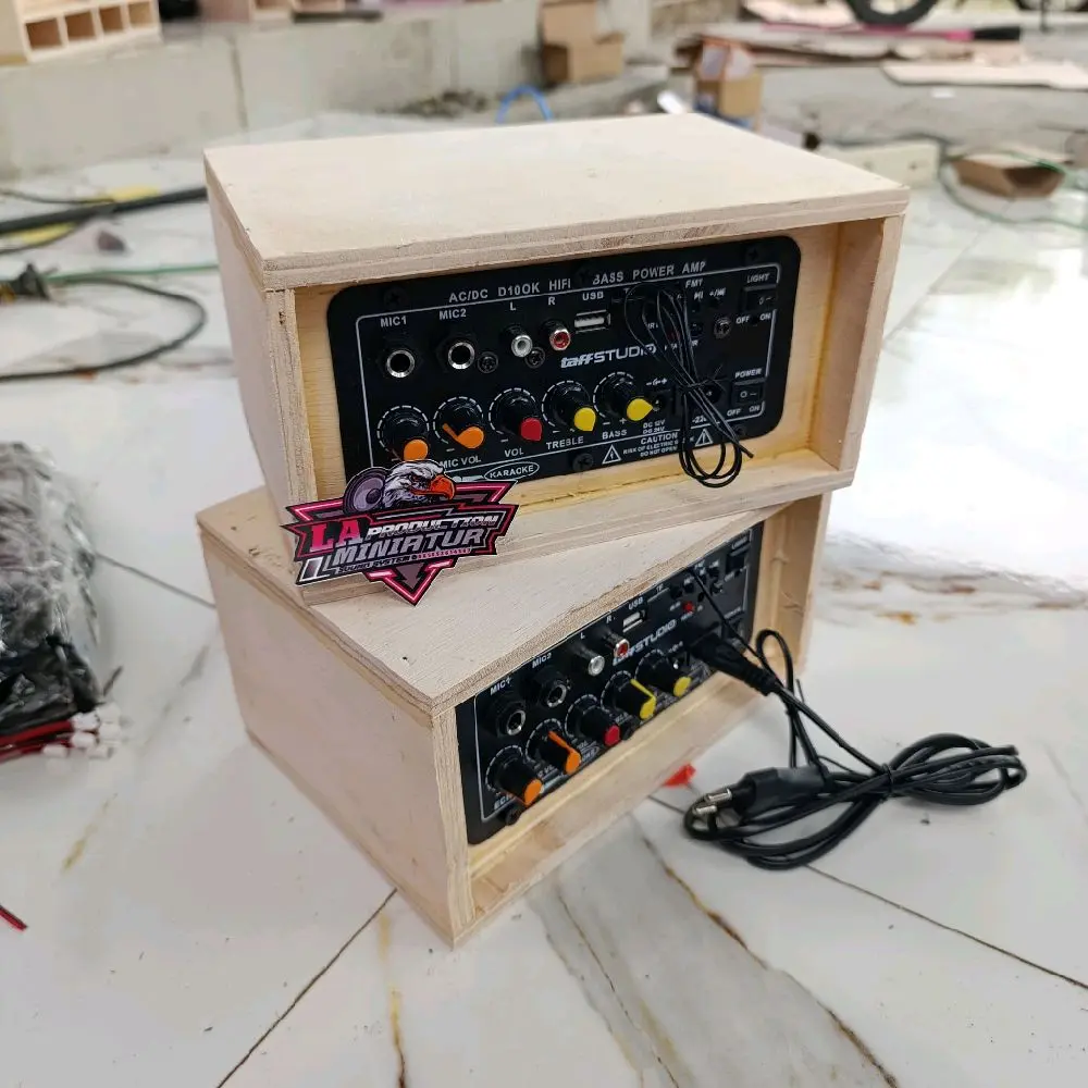 Amplifier taffstudio+box Audio Bluetooth USB FM RADIO TF PLAYER Subwoofer power Bass ampli