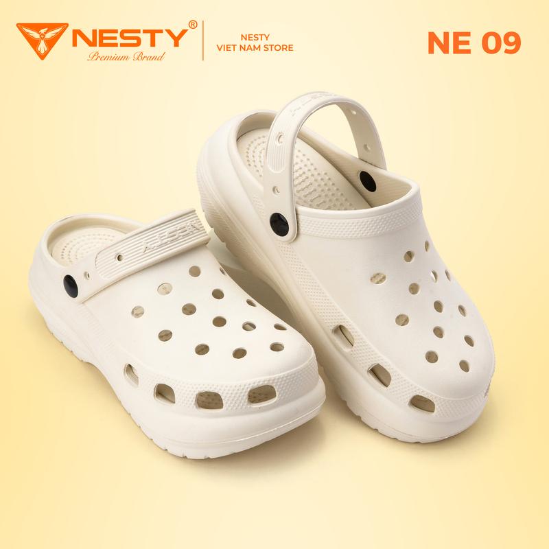 NE09 [Tặng 10 Sticker] Dép Sục Nữ Đế Cao 7CM NESTY Kiểu Dáng Basic Sục Đế Cao Mềm Chống Trượt Cao Su DéP GiàY Sandal Shoes