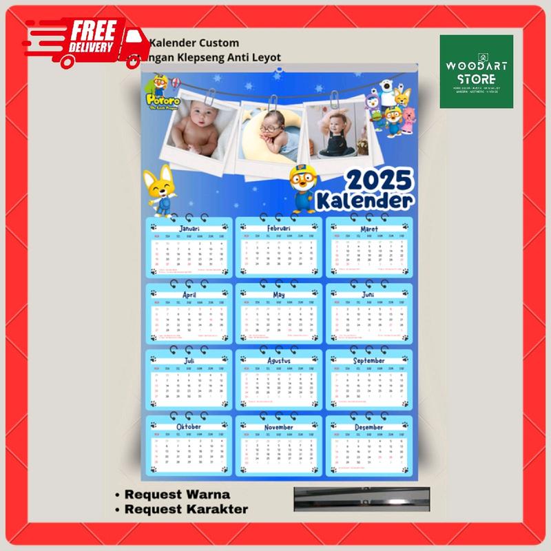 KALENDER CUSTOM FOTO 2025 PAKAI FOTO SENDIRI 2