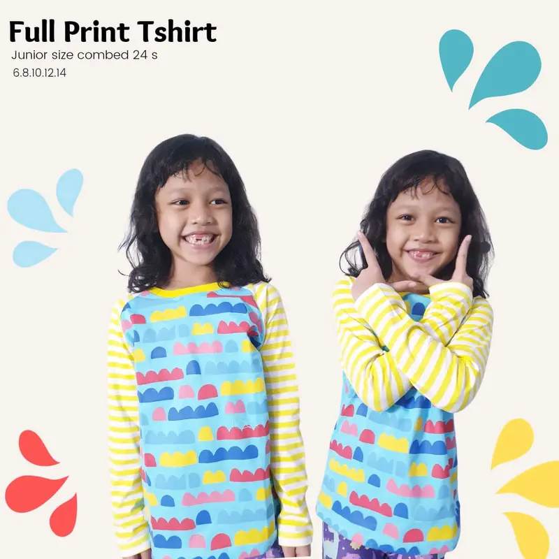 KAOS ANAK LENGAN PANJANG KARAKTER LENGAN GARIS 5