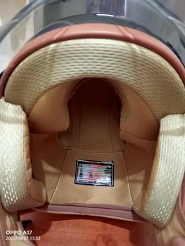 Product Review of HELM BOGO DEWASA KACA PILOT CLEAR MODEL HIJAB RETRO PRIA WANITA LIST BUSA COKLAT FULL LEHER SNI TERBARU MOTORCYCLE from A**q 3