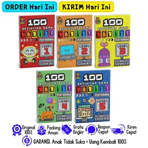 [BUNDLING] Buku Anak Belajar Coding Books For Kids Edukasi Berlatih Bermain Koding Pra PAUD TK SD 3-9 Tahun 100 AKTIVITAS CODING JUMBO Level 1-5 Original 100% Terlengkap
