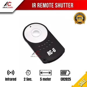 Wireless IR Remote Shutter RC-6 For CAN M3 M5 M6 450D 500D 550D 600D 60D 70D 80D 90D 77D 7D 5D 6D 700D 750D 800D Remot Infrared Self Foto Studio