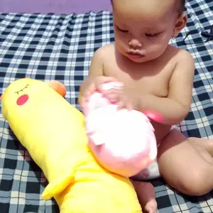 Boneka Guling Karakter Ayam Bobo Tinggi 70cm Berlabel SNI Buah Dolls Toys