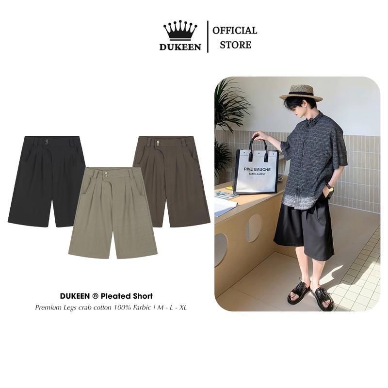 Quần Short Âu Ống Rộng Form Lửng DUKEEN Pleated Short Unisex Nam Nữ Local Brand QL086
