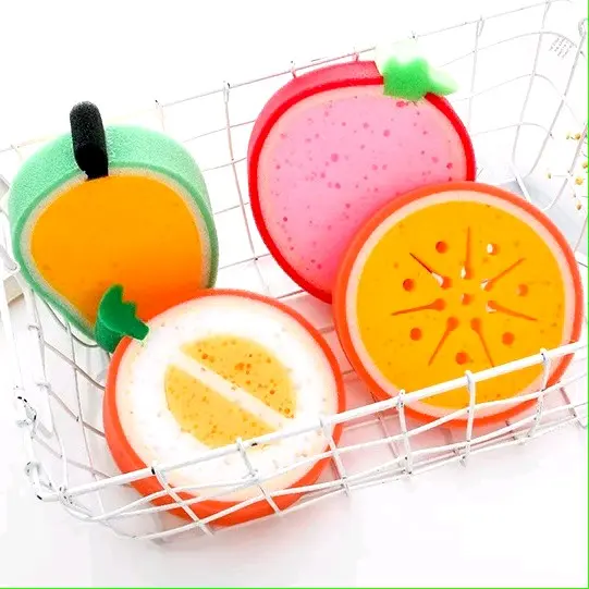 [ DISPENSER CUCI PIRING + SPONS BUAH JUMBO ] TEMPAT CUCI PIRING FREE SPONG, PEMBERSIH PANCI KARAKTER BUAH LUCU UNIK / SPONS GOSOK TEBAL BESAR 3