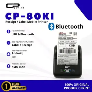 [ PRINTER RESI ] PRINTER THERMAL BLUETOOTH KASIR 80MM LABEL PORTABLE PRINTER GARANSI 1 TAHUN