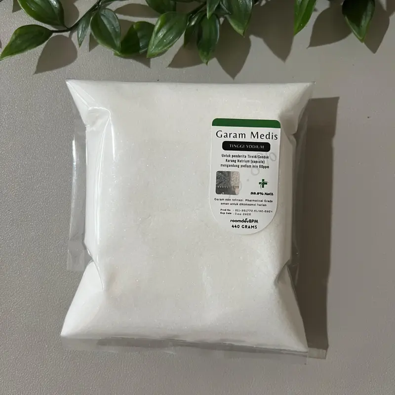 Garam Medis Steril PG-USP Organik Tinggi Yodium 440gr - Untuk Kelenjar Tiroid/Gondok - Spices, Botol 6