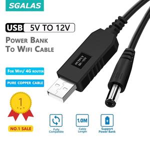 SGALAS Powerbank To Wifi Router Modem USB Booster Charging Cable Output DC 12V Power