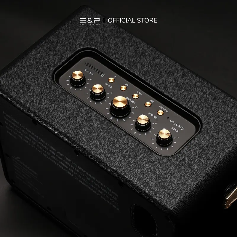 Lonzuer CREATION by Easy & Perfect | Bluetooth Speaker Portable With DSP Audio Control | 130 Watt Output Power With Adjustable Treble And Bass | High Fidelity Sound With Bass Reflex | Comes With a 2 Premium Wireless Microphone 5