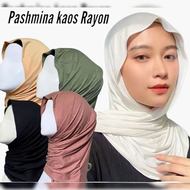 𝗥𝗮𝘆𝘆𝗮𝗻𝘇 - PASHMINA KAOS RAYON PREMIUM/UKURAN 180cm X 70cm - JILBAB PASHMINA KAOS RAYON PREMIUM 0