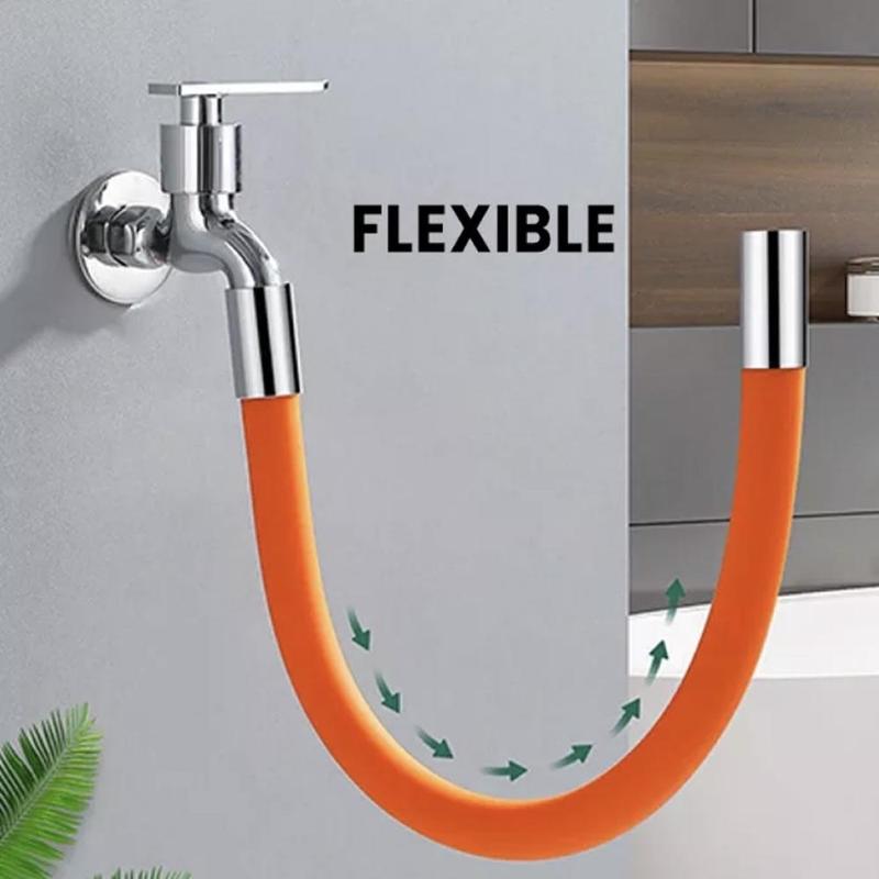 Selang Sambungan Kran Flexible Elastis Pipa 360 Derajat Filter Air Cuci Piring Wastafel Dapur Silikon Fleksibel Faucet Stainless Steel 2