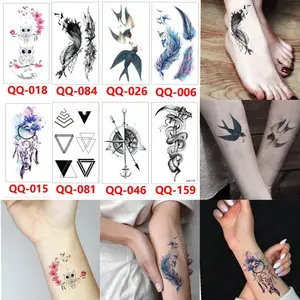 Grosir Stiker Tato / Tato Temporer 6x10cm Motif Aesthetic KODE QQ