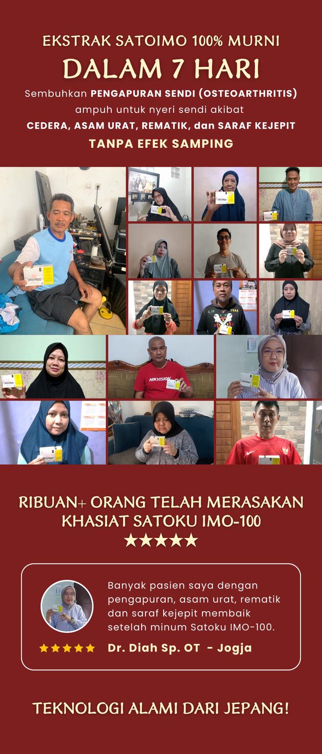 Product Introduction of [1 BOX] Satoku Imo-100 Ramuan Jepang Satoimo dengan Hyalurnoic Acid 12,3% & 17 Asam Amino Isi 30 Kapsul 1