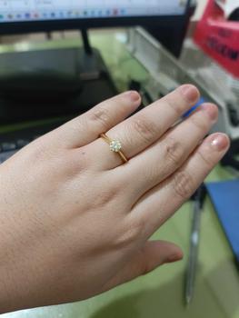 Product Review of [107] 0.5/1.0CT Synthetic Moissanite Ring Classic 6-Prong for Women S925 Silver Bride Wedding Ring [Free Gift] 1Pc Copper Ring from s**h 1