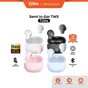 [NEW PRODUCT] Olike TWS T206 Wireless Earbuds Driver 13mm Stereo Deep Bass, Bluetooth 6.0 | 36 Jam Playtime + Lanyard