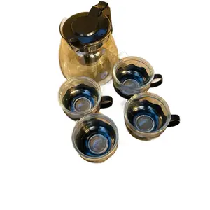 Teko Tea Set Teko Kopi Set Gelas Teko Beling Cantik Obral Satu Set Teko Tea