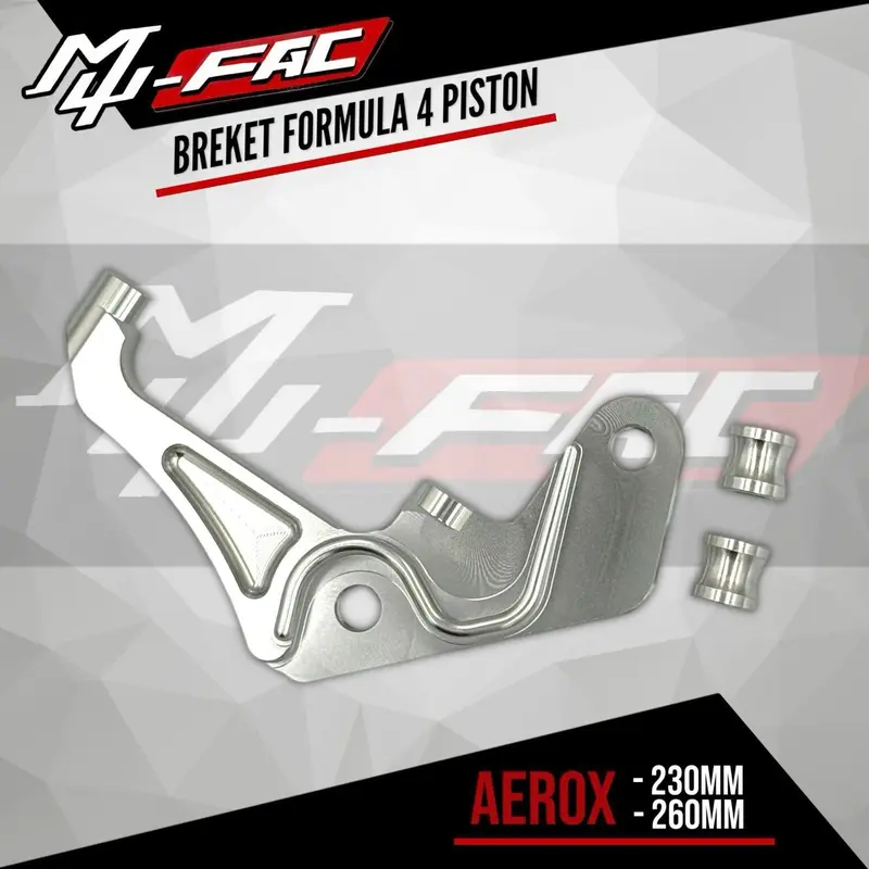 BREKET KALIPER FORMULA 4 PISTON MUFAC VARIO MIO BEAT NMAX AEROX PCX NOUVO VIXION SONIC WAVE 110 6