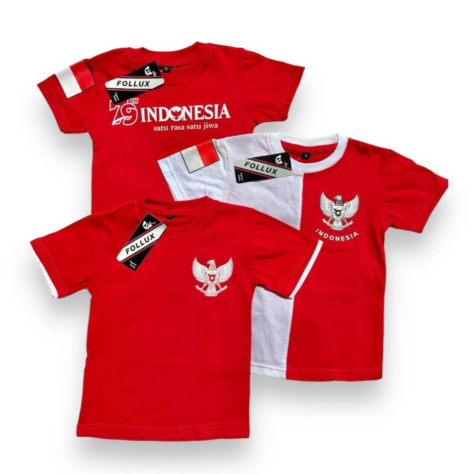 Follux- Baju Kaos Anak Kemerdekaan 1-10 tahun Combed Katun Kids
