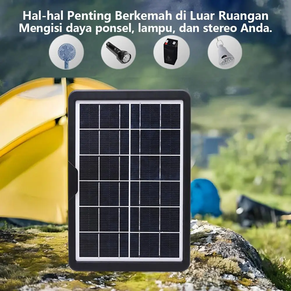 COP Solar Panel Tenaga Surya - Panel surya multifungsi dilengkapi dengan beberapa kabel pengisi daya Pengisian Daya Ponsel Tenaga Surya Portabel