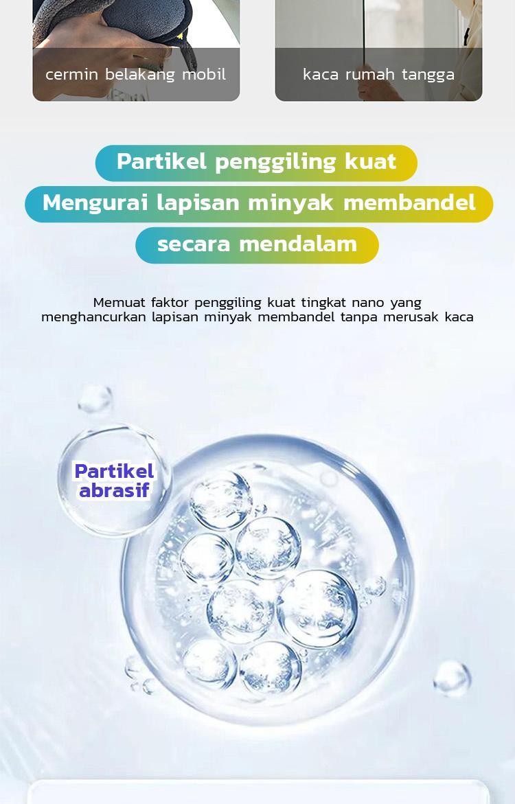 PenghilangNodaMinyakKaca/Pembersih kaca mobil/Penghilang lapisan minyak kaca/Perlengkapan perawatan mobil profesional/Semprot dan lap saja, efektif segera dalam 2 menit