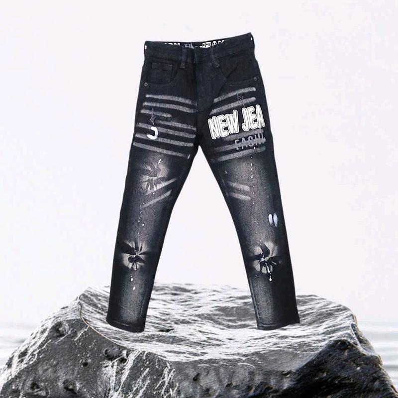 Quần jean sai nhỡ, có tua rua,4 khuy,màu xanh đậm vậy sơn, phong cách trẻ trung năng động phù hợp với giới trẻ, Phom ôm dáng chuẩn, chất liệu thoáng mát ,máy giặt được Pants Menswear Nam Có Túi icon dài