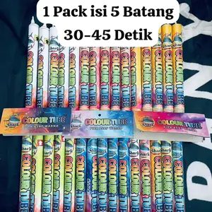 1 Batang Pipa Asap Colour Tube Warna Warni 30s Untuk Perlengkapan Pesta Outdoor Lebih Berwarna