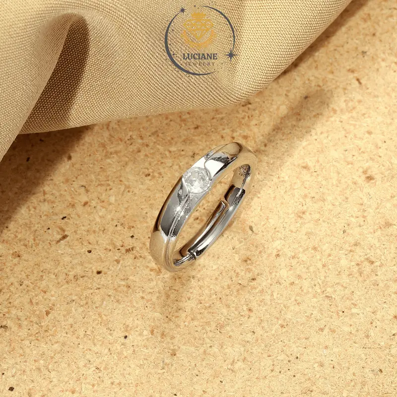 Cincin Couple Curve Eight Hearts Wedding Ring Aksesoris Perhiasan Cewek - Luciane Jewelry 1