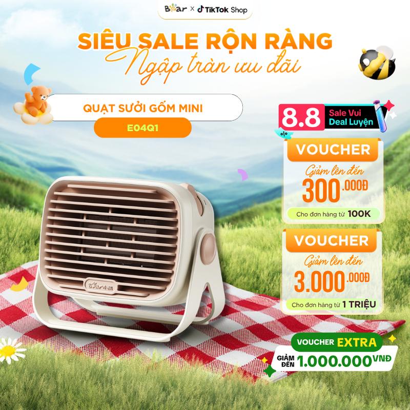 [Ưu Đãi Sốc] Máy Sưởi Gốm Bear Máy Sưởi Mini Quạt Sưởi Máy Sưởi Ấm Treo Tường Để Bàn Đa Năng Làm Ấm Nhanh Tiết Kiệm Điện - E04Q1