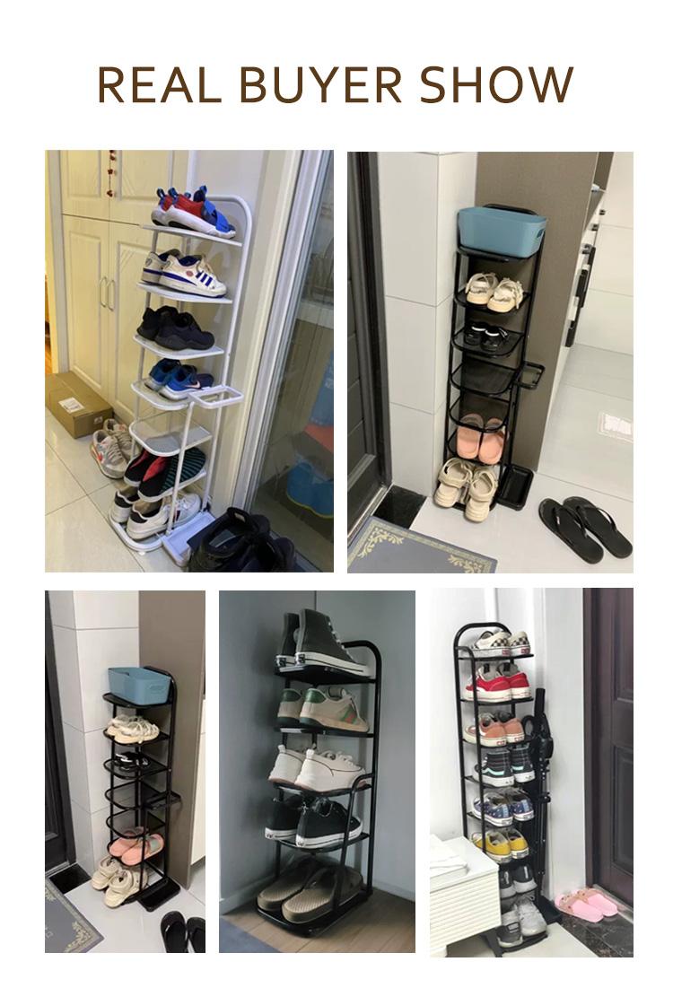 WARM LAB Rak sepatu besi sederhana dan sederhana Instalasi besar multi-lapisan sederhana