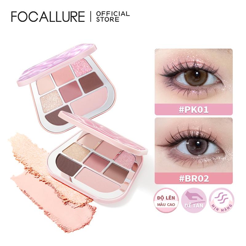 【 FOCALLURE 【GIẢM 30K Bảng Phấn Mắt Sắc Tố Cao Dễ Pha Trộn Lâu Trôi Không Dính Dưỡng Ẩm Không Kem