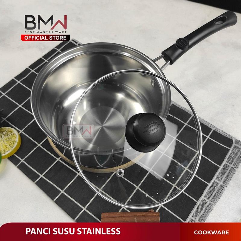 1 Pcs Panci Susu Stainless Steel Milk Pot Panci Sup Soup Pot Milk Pot Gagang Multifungsi Uk 20 cm 0