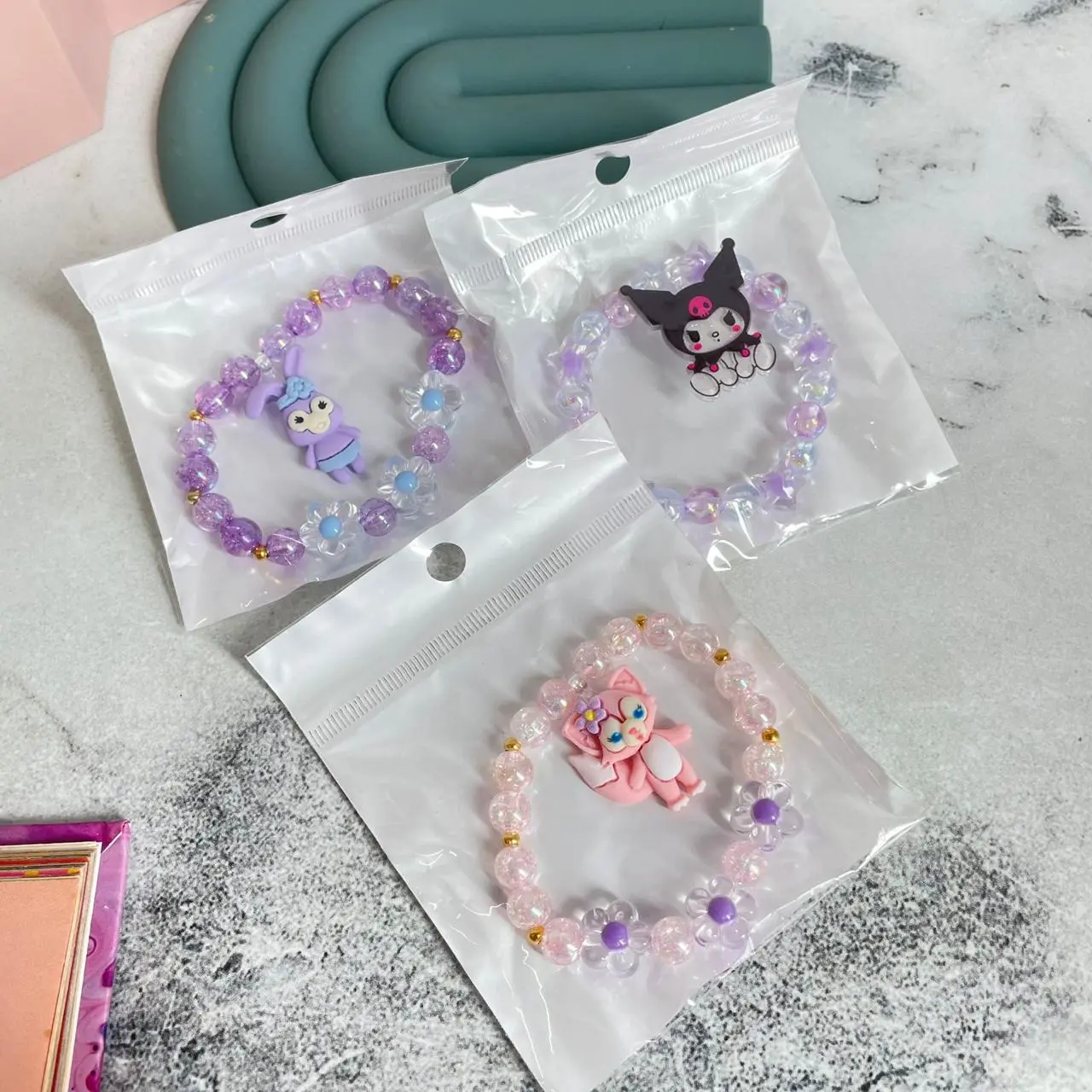 Gelang Tangan Sanrio / Gelang Tangan Lucu / Gelang Tangan Anak/ Gelang Tangan Kuromi Stella / Gelang Imut/ Gelang Cantik