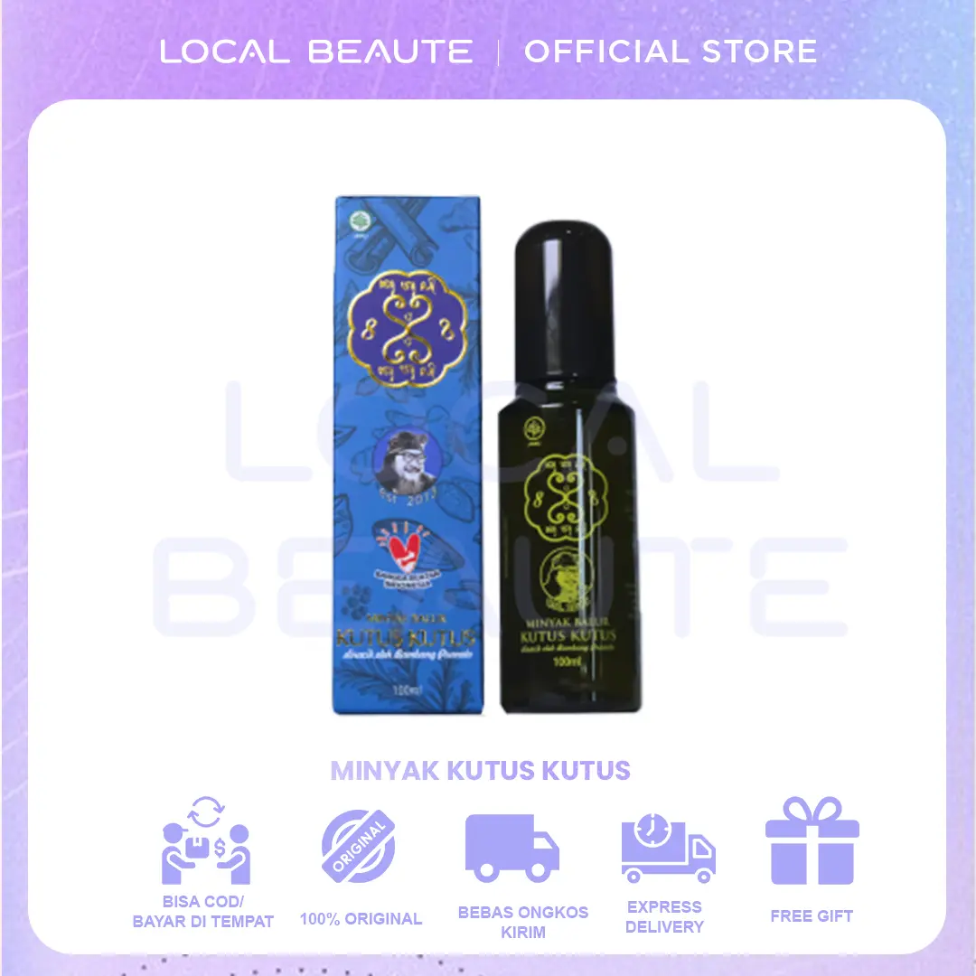 Local Beaute - Minyak Kutus Kutus Herbal Organic - 100ml Urut Perawatan