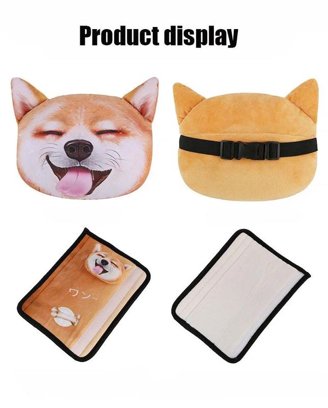 Product Introduction of Car Pillows Headrest Neck Cushion Auto Supplies Car Shoulder Pad Accessories Cervical Cushion Woman Travel 3D Animal Soft Pillow 9