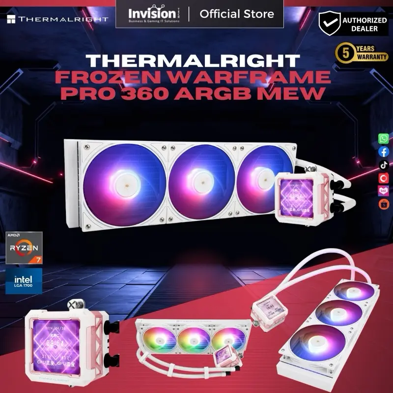 Thermalright Frozen Warframe Pro 360 ARGB MEW - AIO CPU Liquid Cooler with IPS LCD Screen