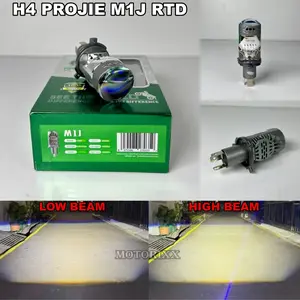 Lampu Utama Mini Biled Projector H4 M1J RTD Rayton Bluelens 50 Watt Kipas Pendingin