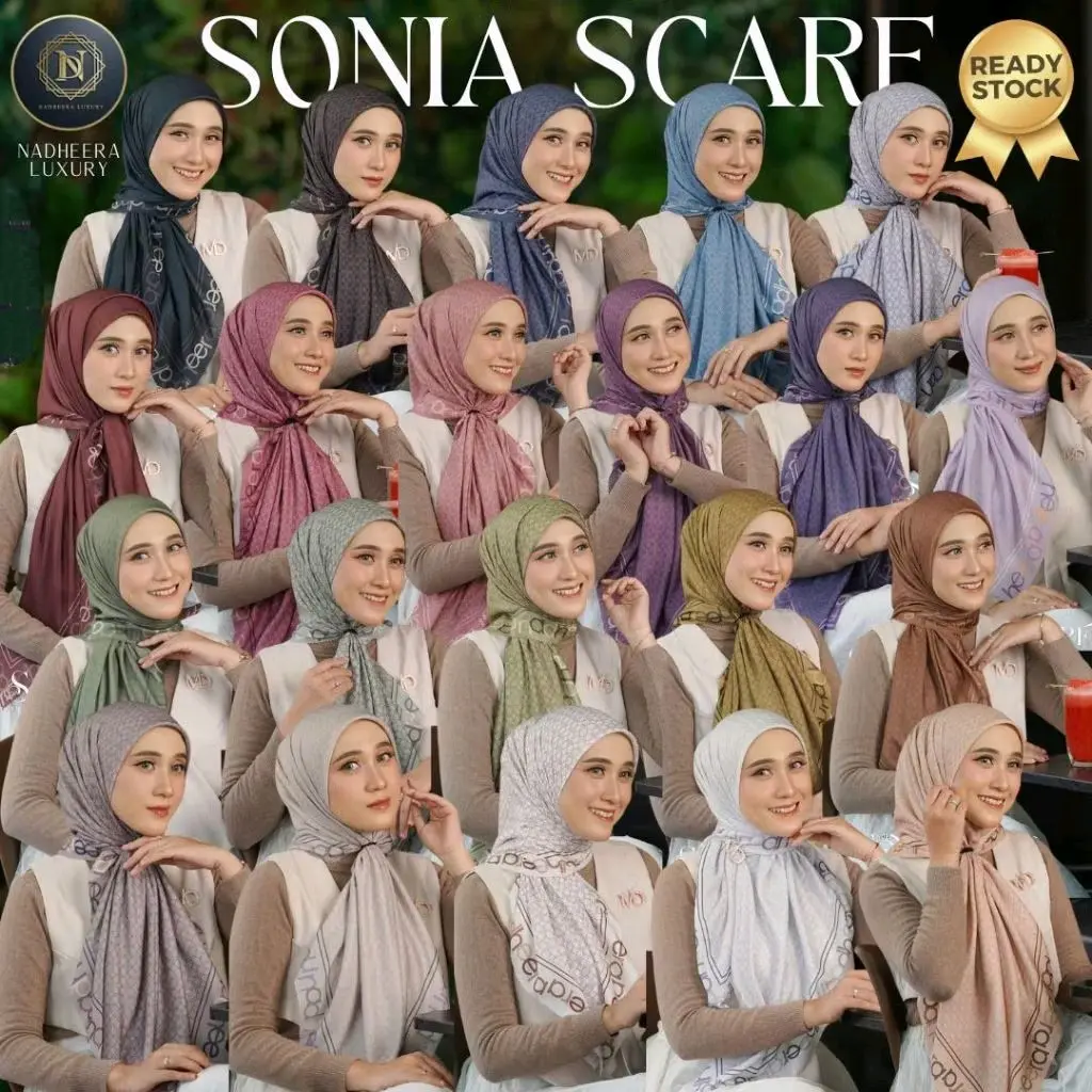 Sonia Scarf Original Nadheera Luxury ( READY STOK SIAP KIRIM)
