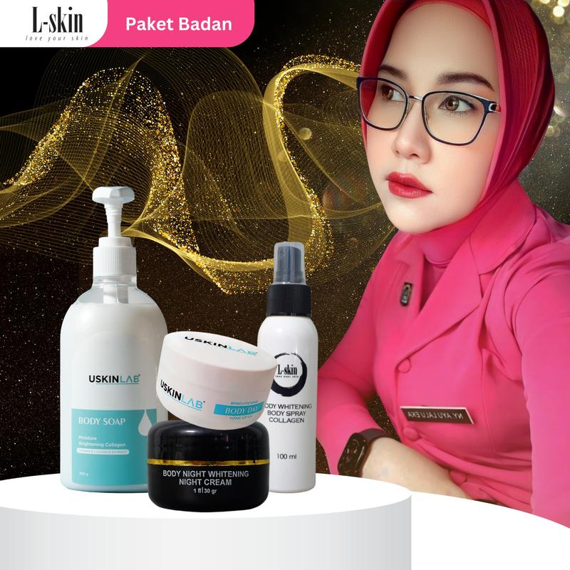Lskin | L skin | lskin Paket Badan x Uskinlab |  Lskin Paket Body care Whitening Uskinlab Aman Halal BPOM 1
