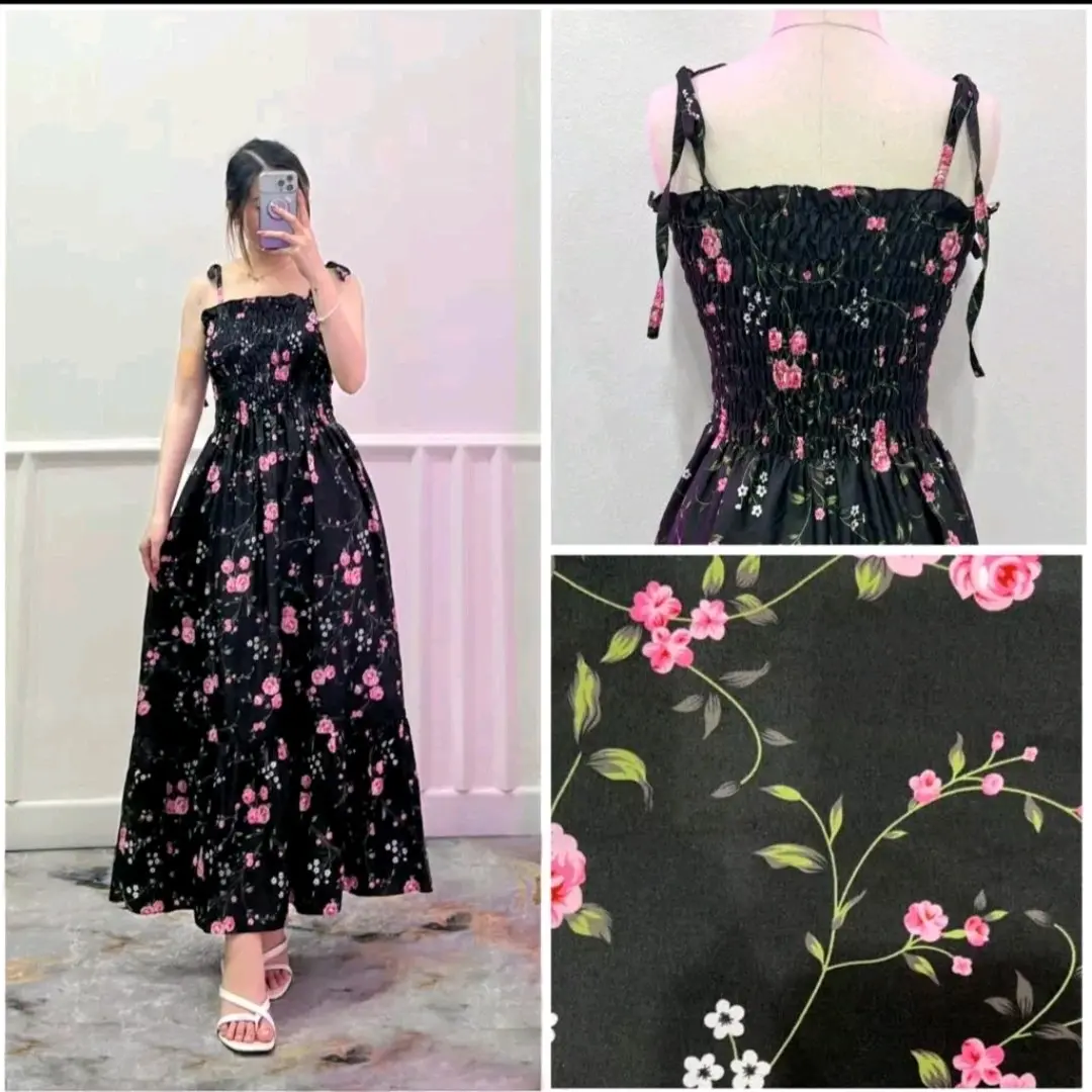 Dress Candakensi DressnPanjang Tali Wanita/Dress tanktop Panjang Gaun