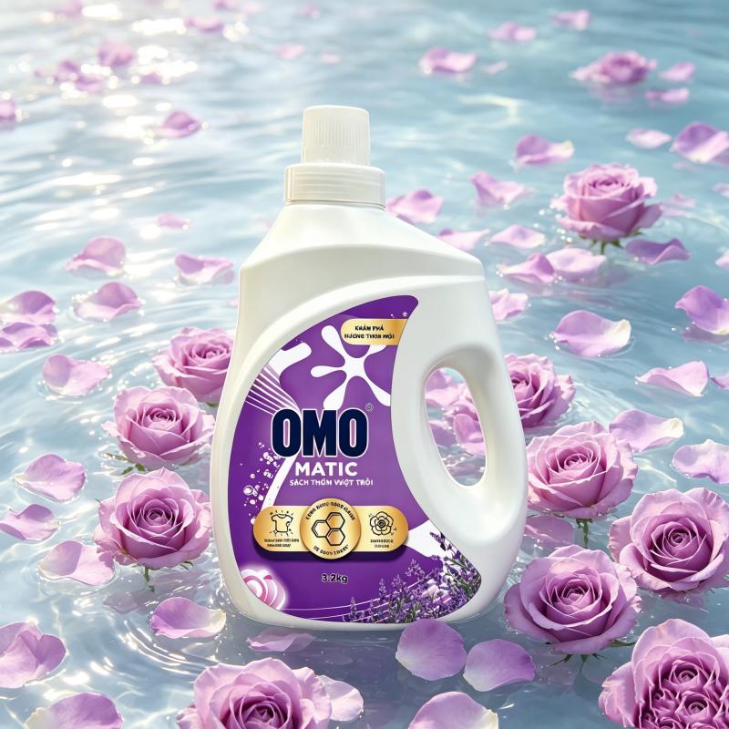 Nước giặt OMO, Hương thơm tươi mát, Tẩy sạch vết bẩn hiệu quả, 3.2kg/3200ml