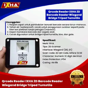Qrcode Reader IXHA 2D Barcode Reader Wiegand Bridge Tripod Turnstile