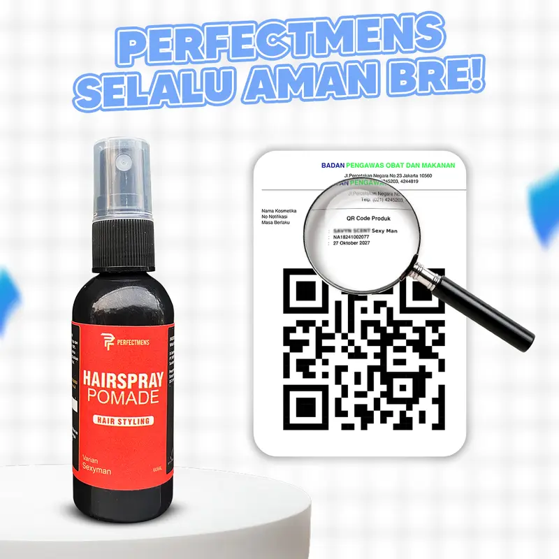 PAKET POMADE CAIR ALL VARIAN 4 AROMA BUNDLING PERFECTMENS HAIR SPRAY FREE SISIR dan POUCH EXCLUSIVE KEREN 3